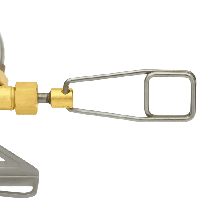 Close-up image of the burner handle for the Primus Omnifuel Expedition Multifuel Stove