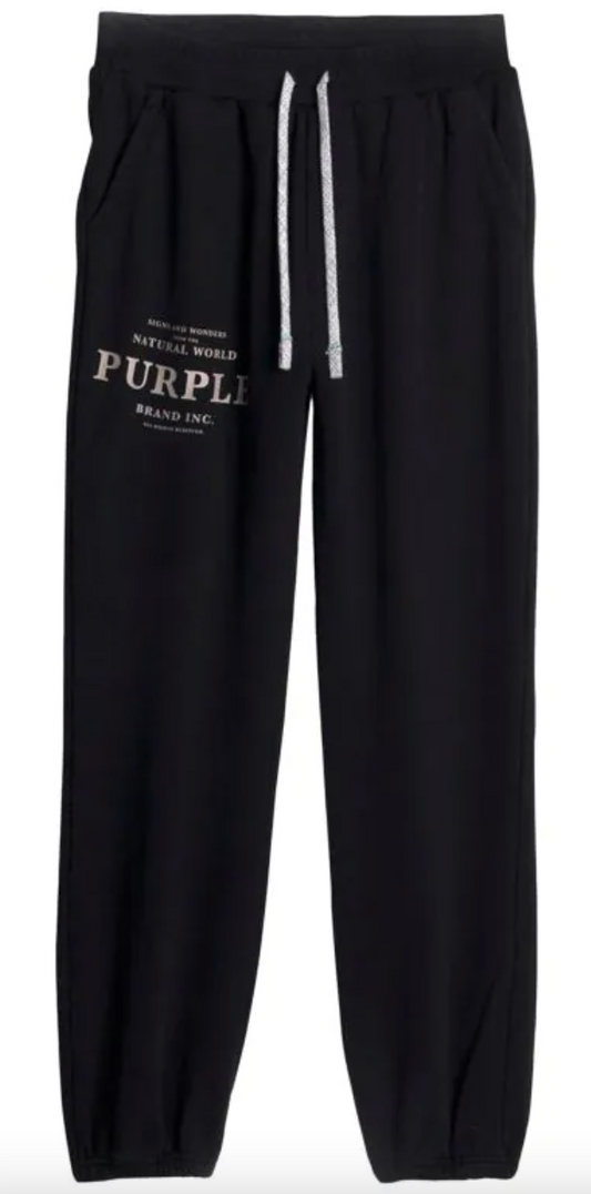 PURPLE BRAND SWEATPANTS - SIGNS AND WONDERS WASH BLACK - P407 - Clique Apparel