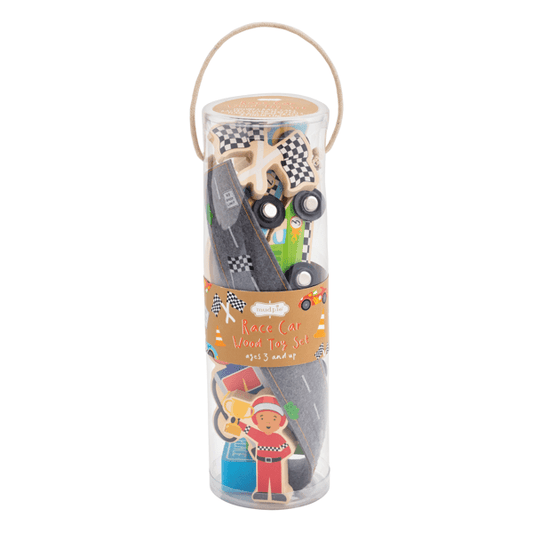 Race Car Wooden Toy Set - Wee Bee Baby Boutique