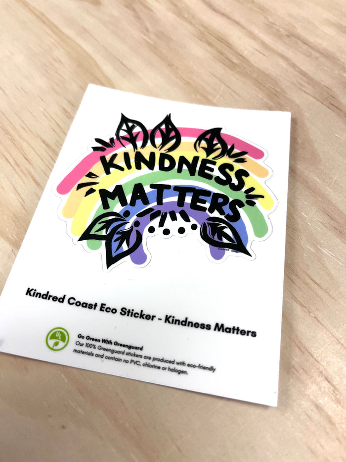 RAINBOW KINDNESS MATTERS Eco Vinyl Stickers