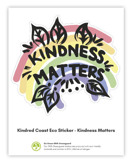 RAINBOW KINDNESS MATTERS Eco Vinyl Stickers