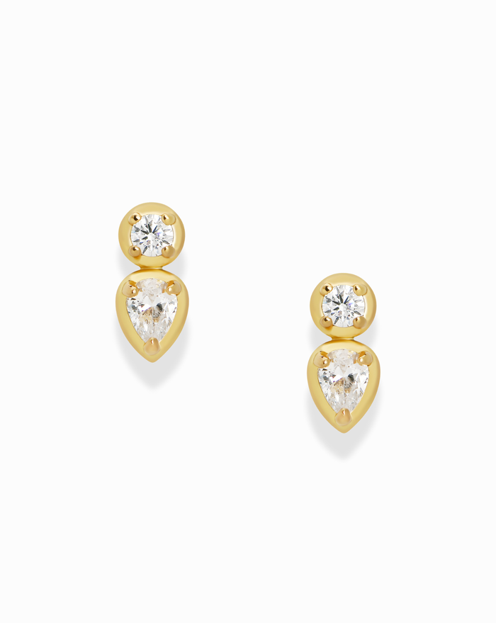 Raven Stacked Studs - Mod + Jo - Jewelry built to last, advanced plating technology