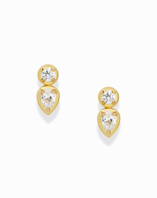 Raven Stacked Studs - Mod + Jo - Jewelry built to last, advanced plating technology