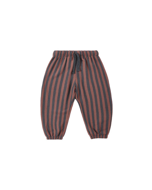 Relaxed Jogger || Mulberry Stripe - Wee Bee Baby Boutique