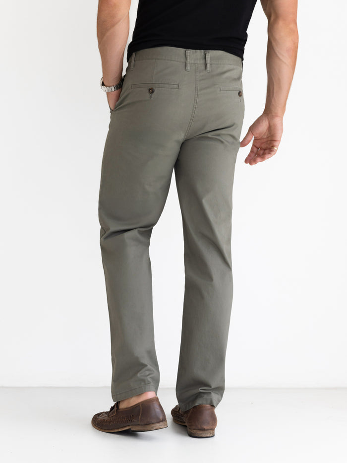 Relaxed Stretch Chinos - Safari Green