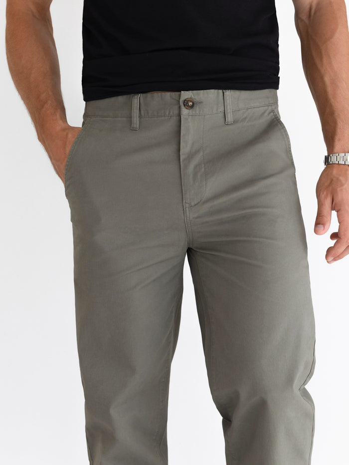 Relaxed Stretch Chinos - Safari Green