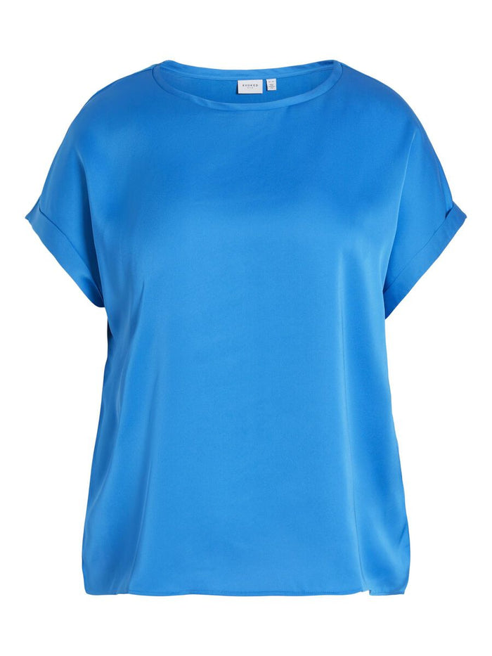 RILEY SATIN TOP (BLUE)