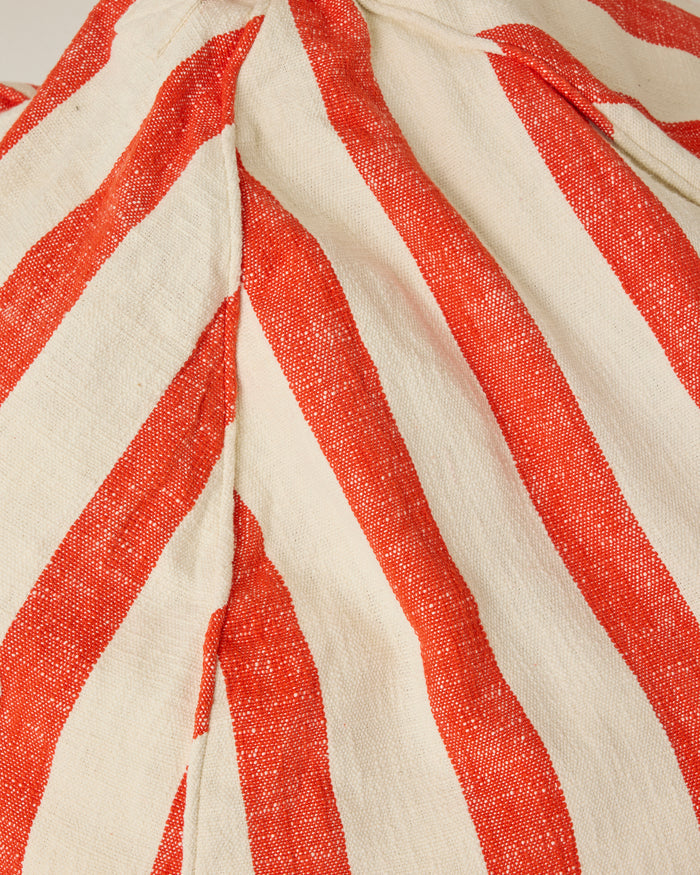 Roma Red Stripe Woven Beanbag