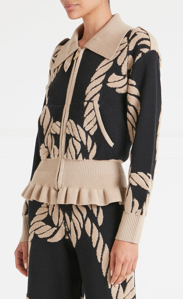 Rope Knit Jacket - Black