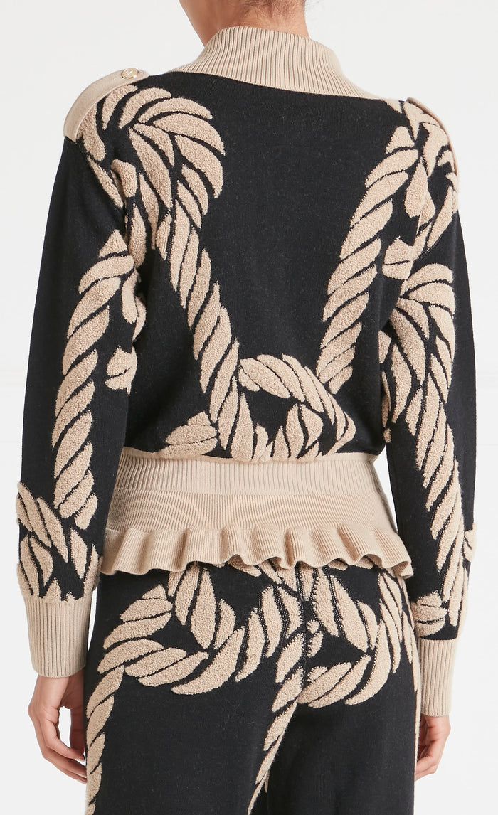 Rope Knit Jacket - Black