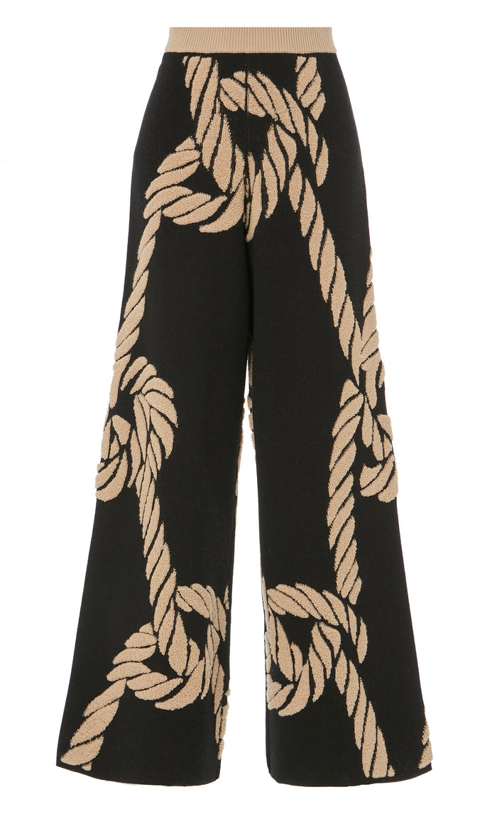 Rope Knit Trousers - Black