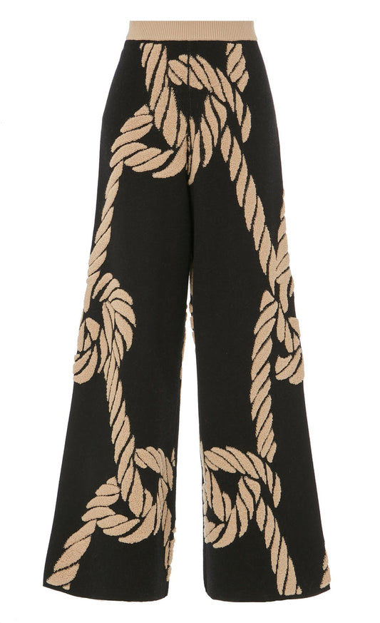Rope Knit Trousers - Black
