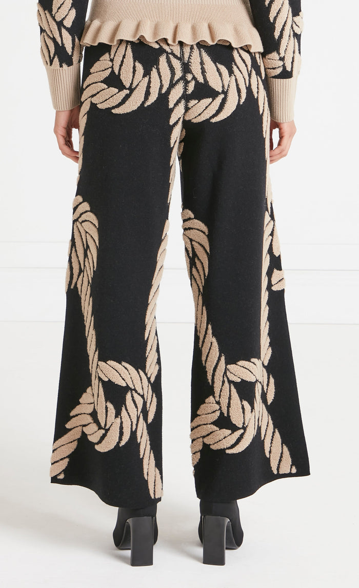 Rope Knit Trousers - Black