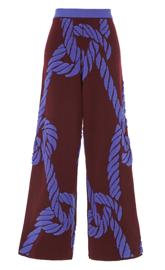 Rope Knit Trousers - Merlot