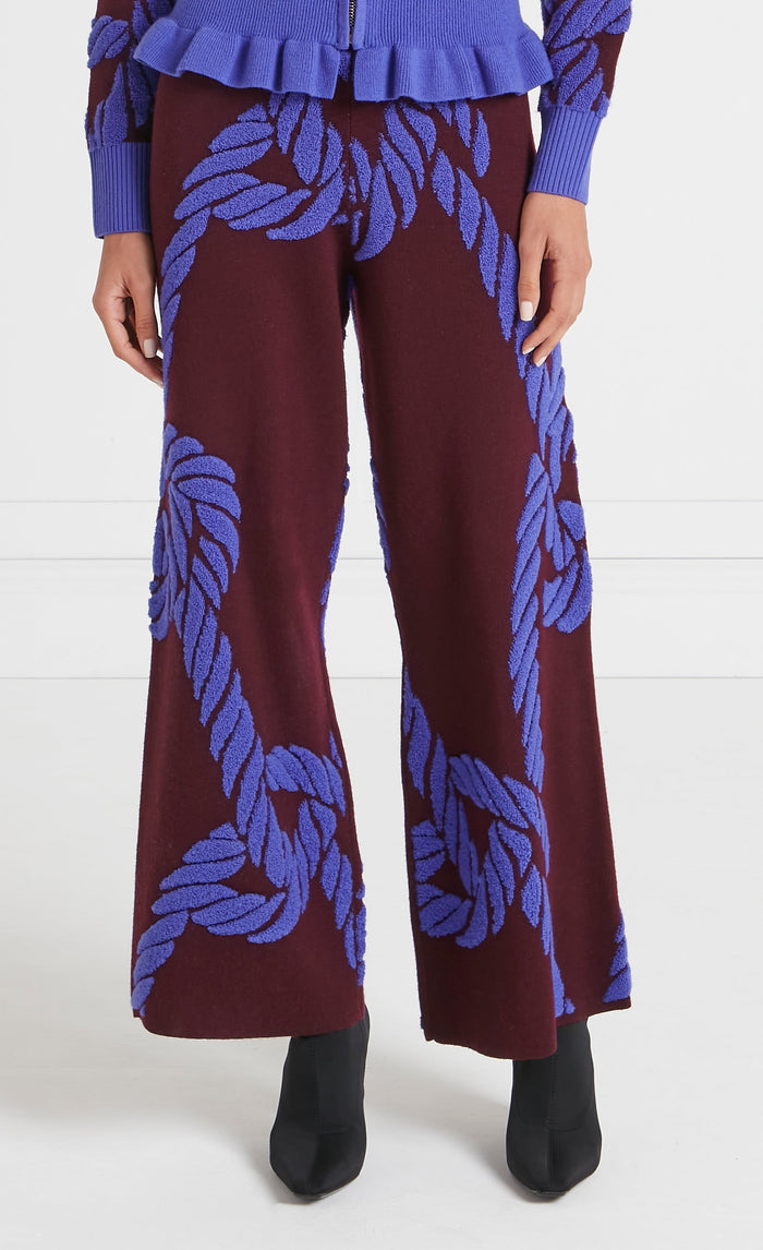 Rope Knit Trousers - Merlot