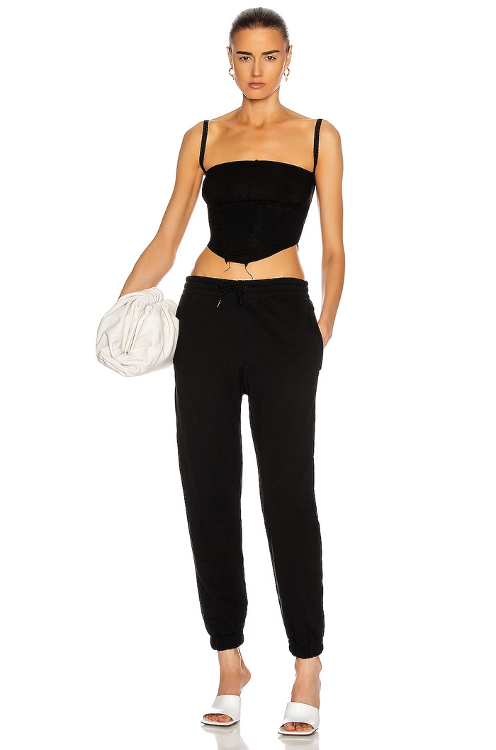 SAMI MIRO VINTAGE V-Cut Black Tank Top - House Of Huntington