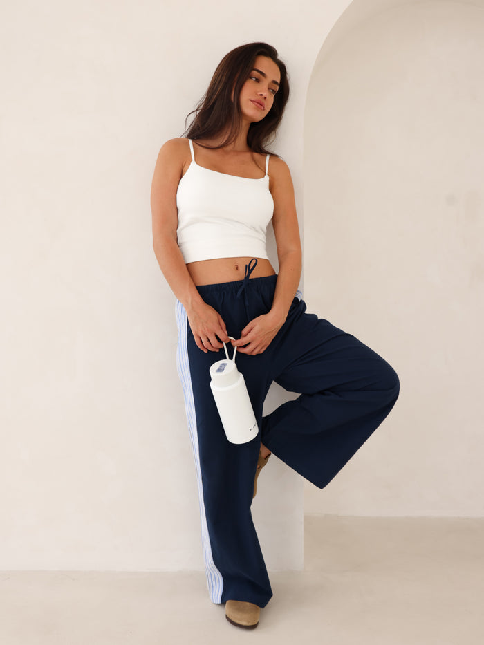 Sammy Stripe Trousers - Navy