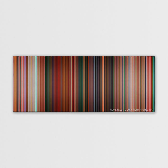 Sausage Party color palette canvas print: thousands of thin vertical stripes of color