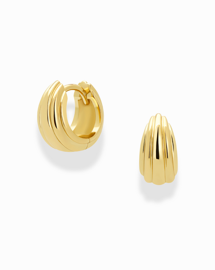 Sawyer Shell Huggies - Mod + Jo - Jewelry built to last, advanced plating technology
