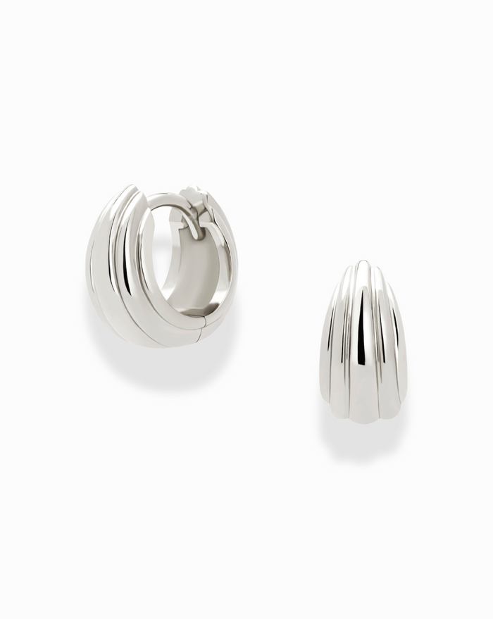 Sawyer Shell Huggies - Mod + Jo - Jewelry built to last, advanced plating technology
