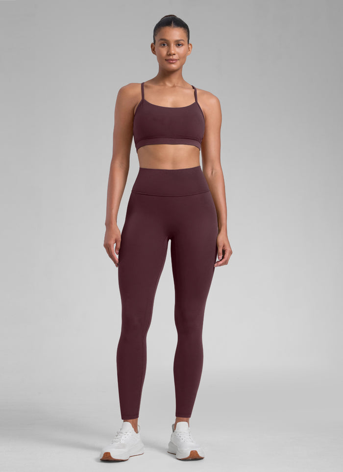 CRZ YOGA Women's Secretsculpt™ Workout No Front Seam Legging 28'' Ripe Plum
