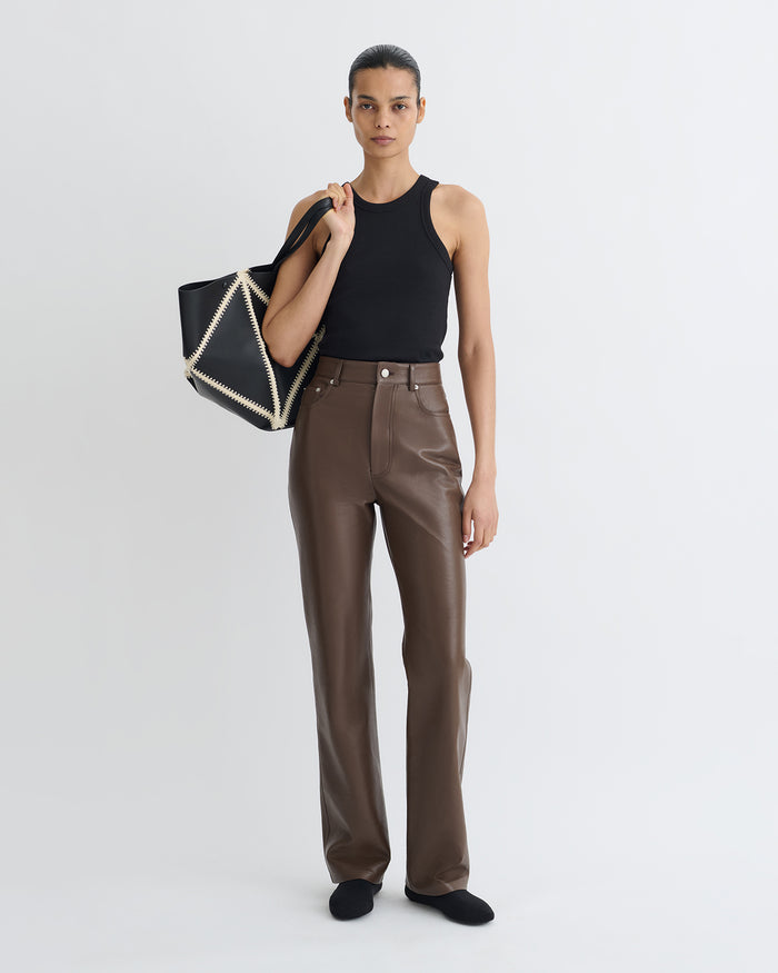 Seldes - Regenerated Leather Pants - Chocolate