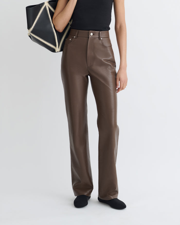 Seldes - Regenerated Leather Pants - Chocolate