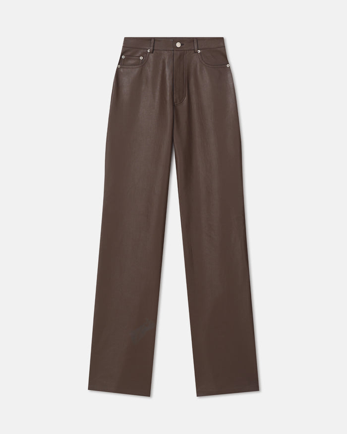 Seldes - Regenerated Leather Pants - Chocolate