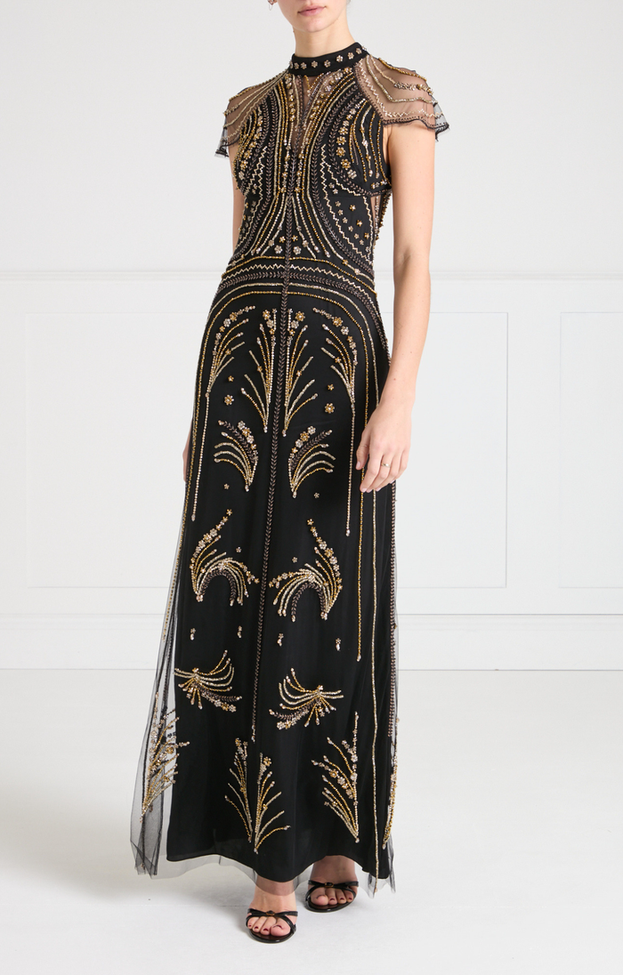 Serayha Gown - Black & Gold