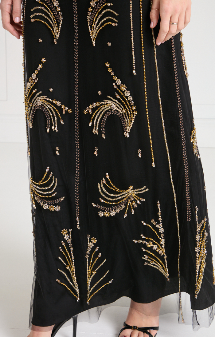 Serayha Gown - Black & Gold