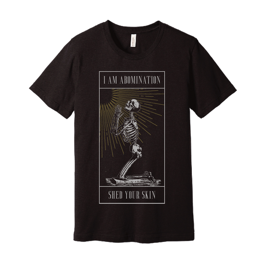 i am abomination Shed Your Skin - Heather Black T-Shirt