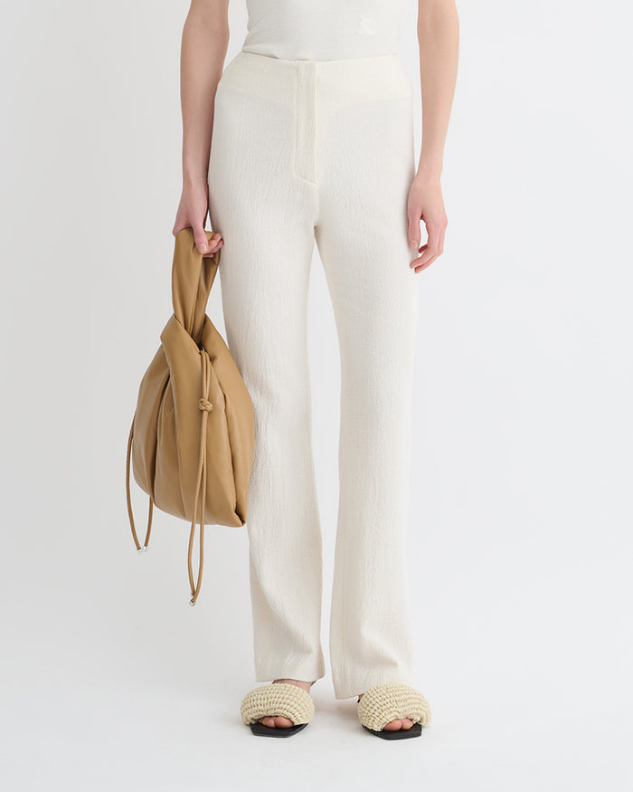 Shera - Crepe Melange Pants - Creme