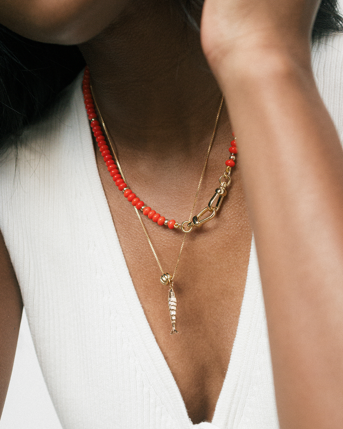 Shia Fish Charm - Mod + Jo - Jewelry built to last, advanced plating technology