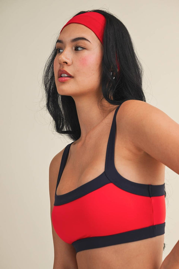 Sierra Contrast Block Sports Bra