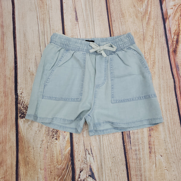 Silver Girls High Waisted Shorts Light Wash