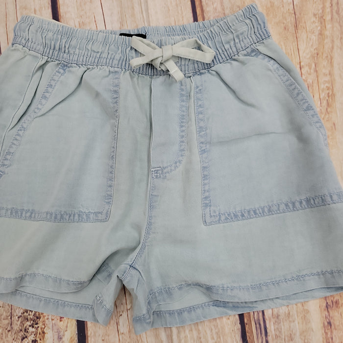 Silver Girls High Waisted Shorts Light Wash
