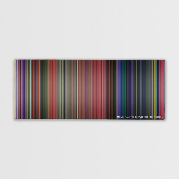 Sleeping Beauty color palette canvas print: thousands of thin vertical stripes of color
