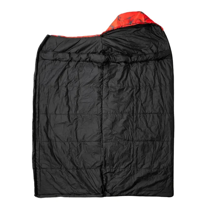 Snugpak Sleeper Kids sleping bag in red fully unzipped flat