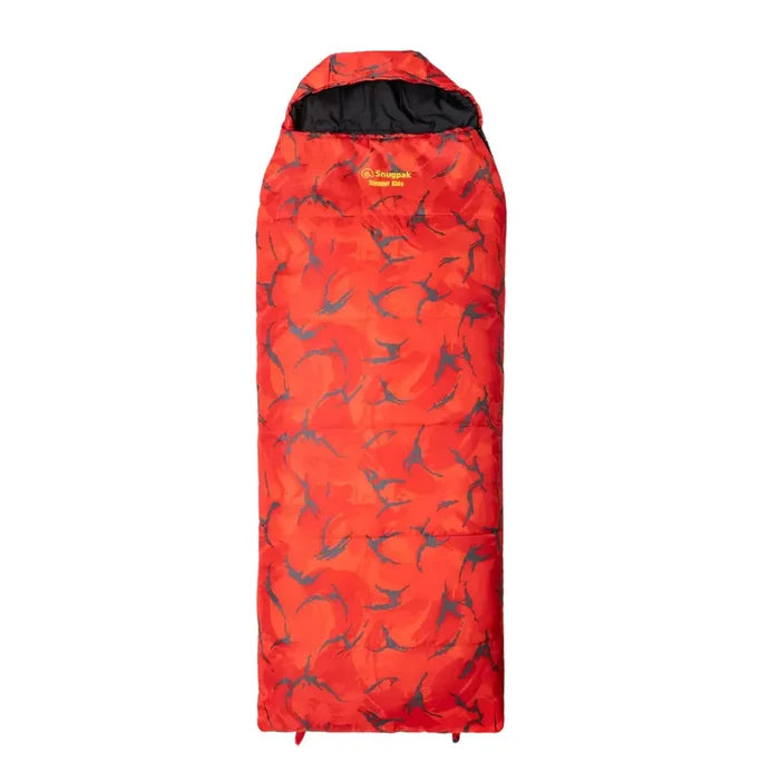 Snugpak Sleeper Kids sleping bag in red unpacked