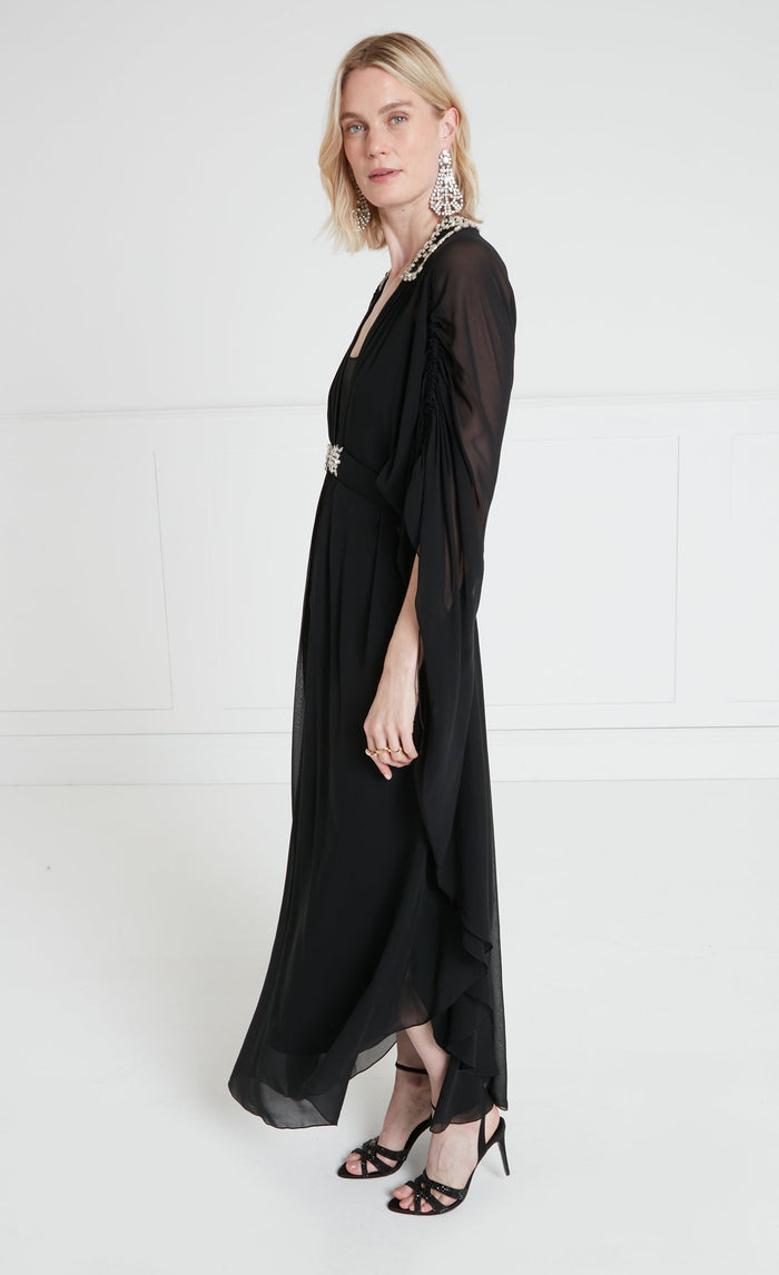 Sofia Long Kaftan - Black