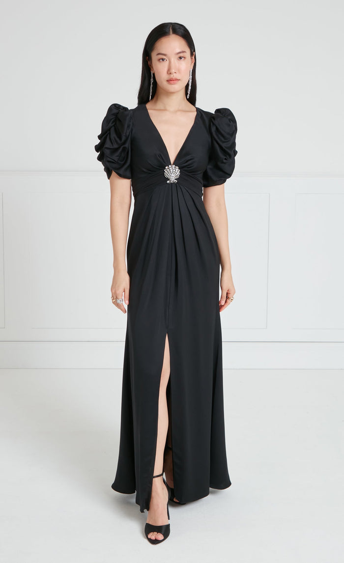 Sofia Sleeved Dress - Black