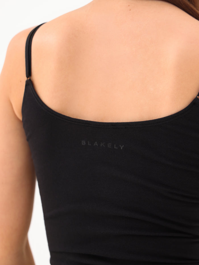 Solea Built-in-Bra Cami Top - Black