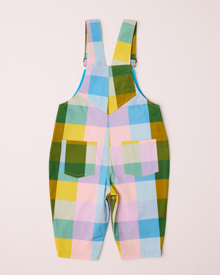 Sorbet Tartan Baby Cotton Drill Overalls