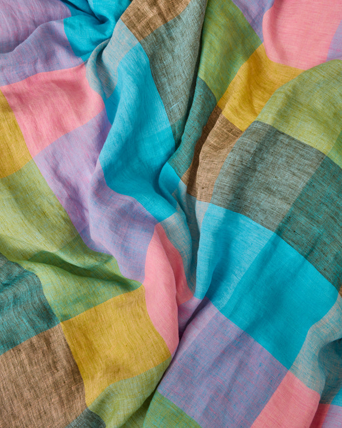Sorbet Tartan Linen Pillowcases