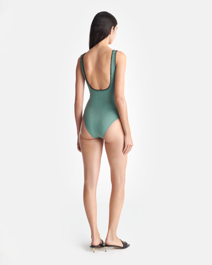 Sorena - Swimsuit - Sea Green/Black