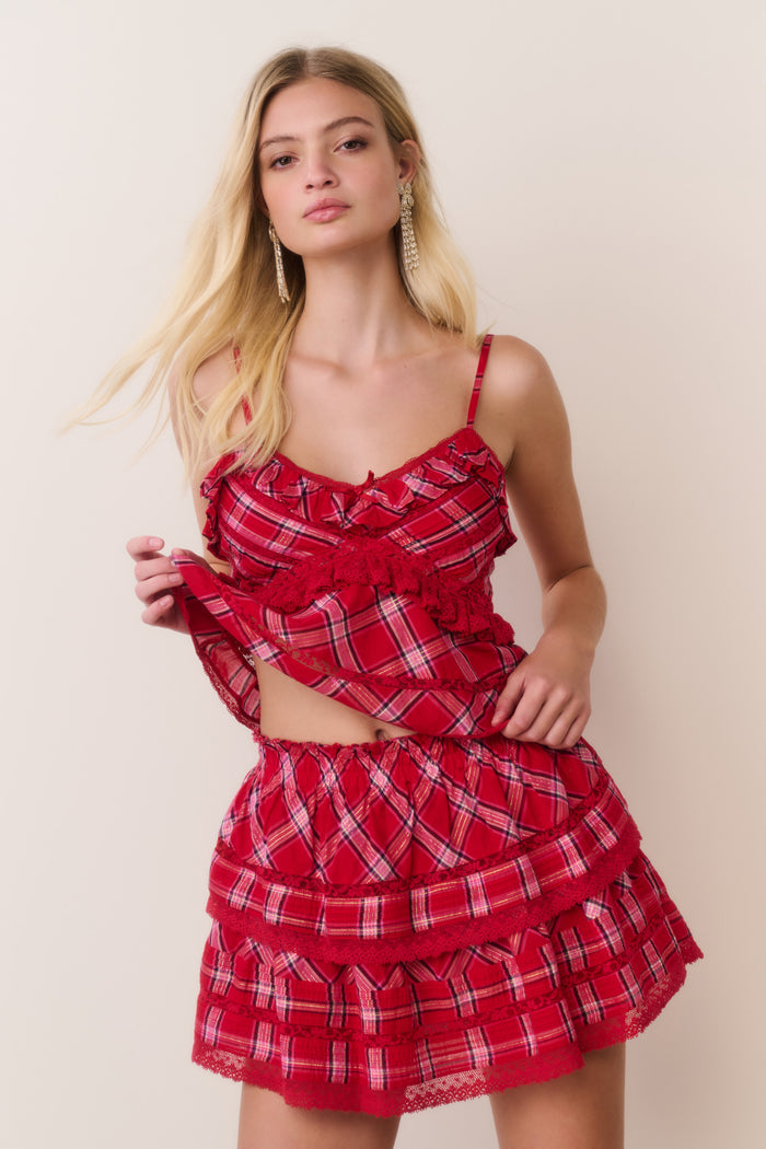 Sormina Tartan Cotton Top