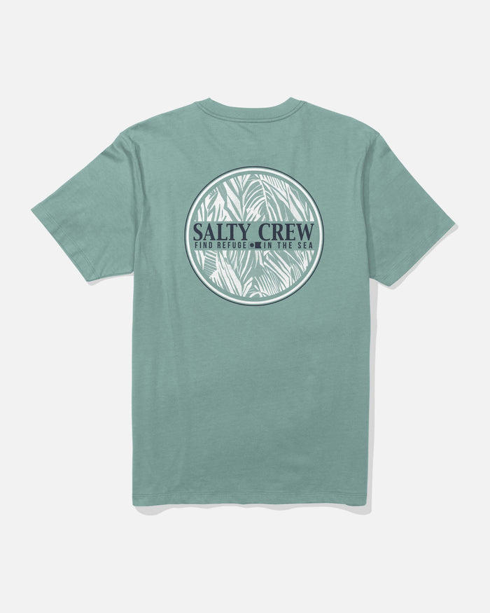 Split Fill Ss Tee - Mackerel