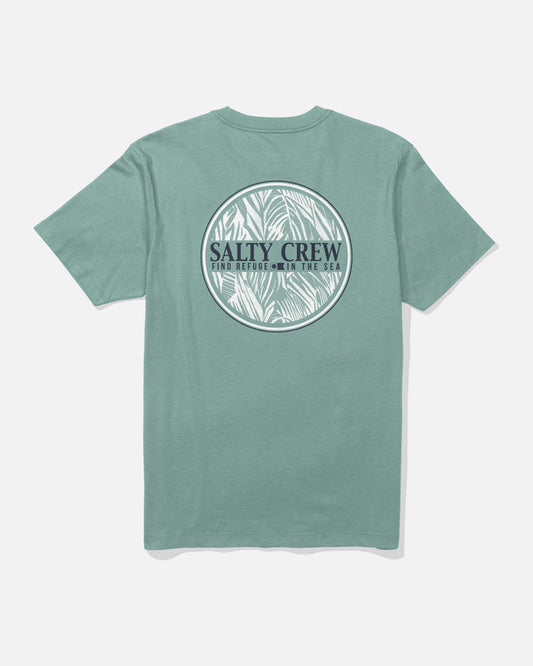 Split Fill Ss Tee - Mackerel
