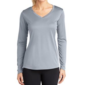 Sport-Tek Ladies Long Sleeve PosiCharge Competitor V-Neck Tee