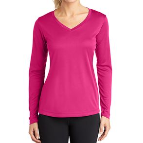 Sport-Tek Ladies Long Sleeve PosiCharge Competitor V-Neck Tee